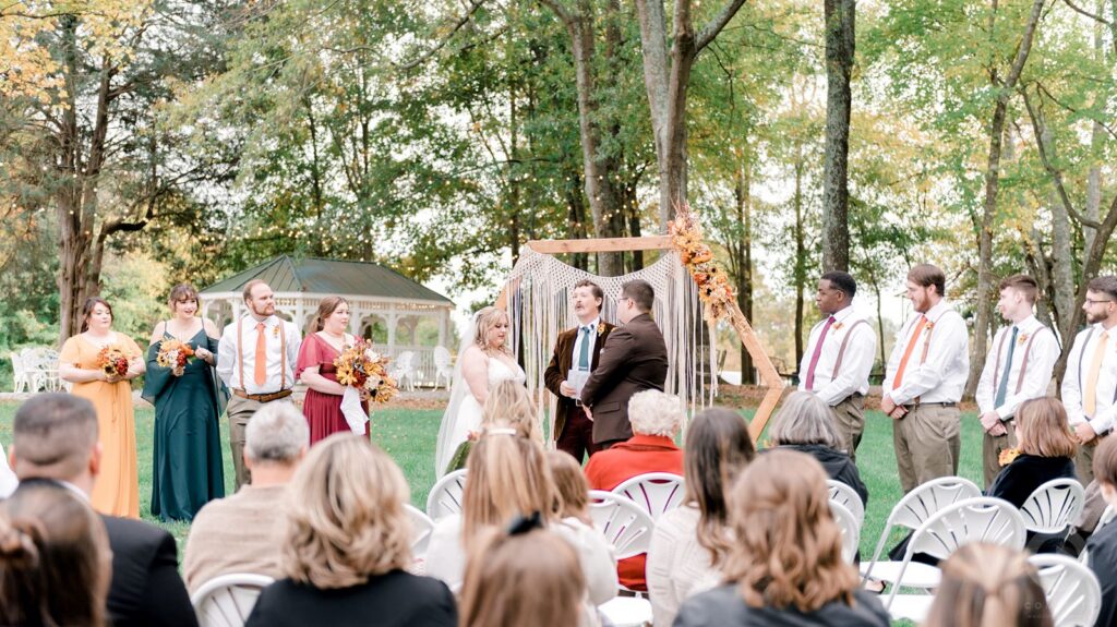 Autumn vintage style outdoor wedding venue in Greenville SC at Adelaide Events Venue 