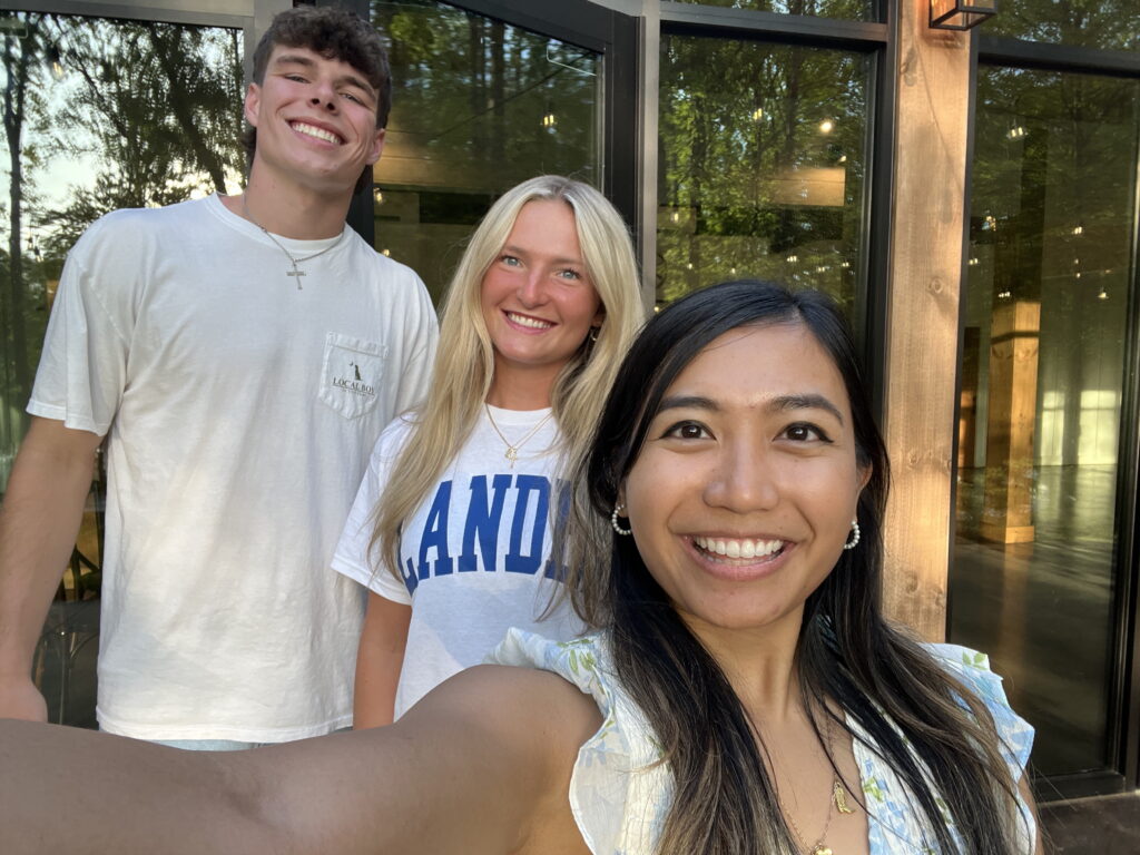 Selfie with senior student and boyfriend