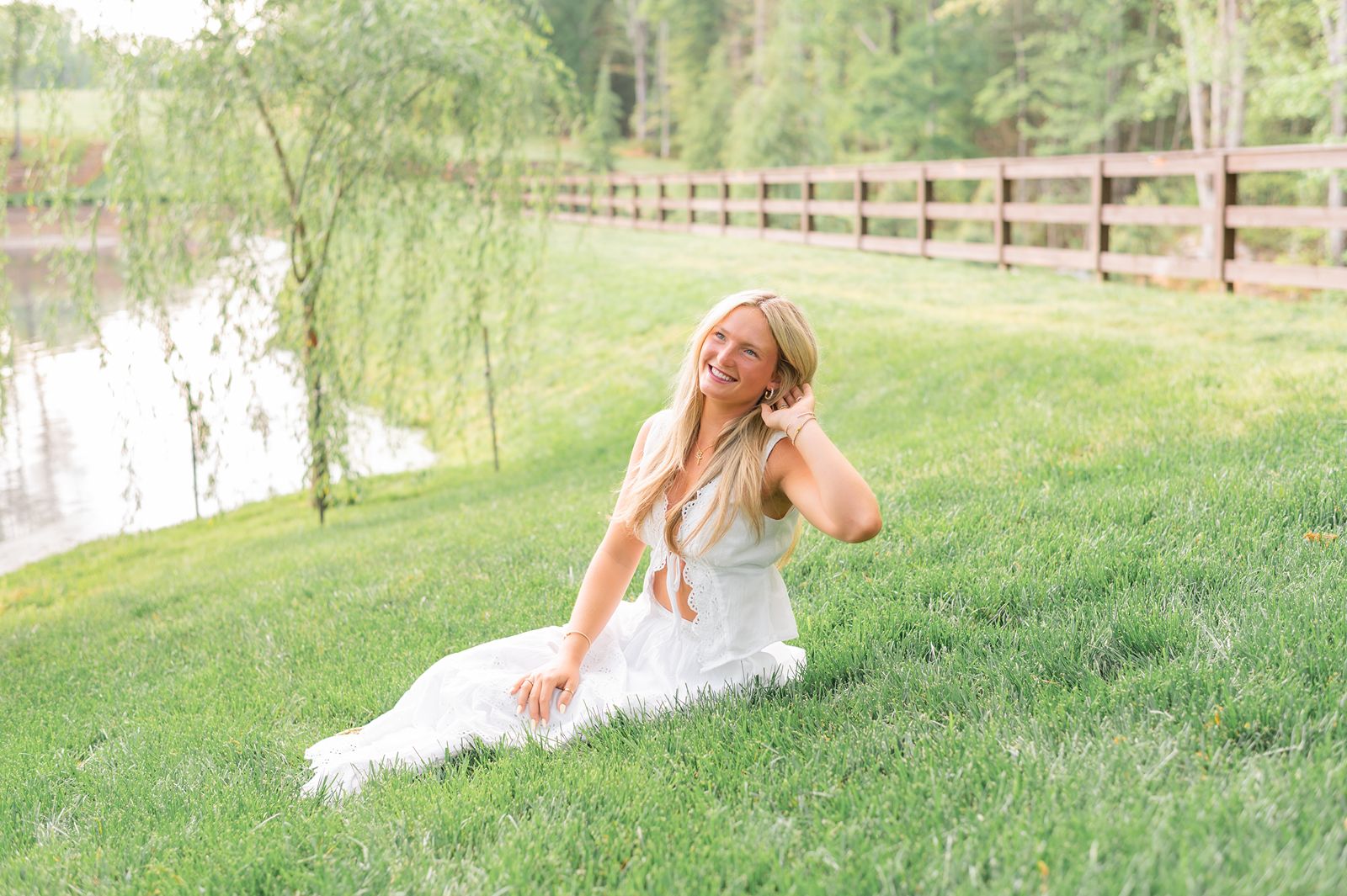 senior photographers session at farm in greenville sc
