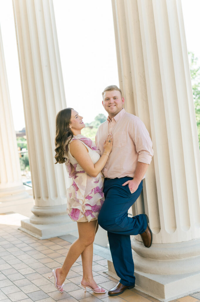 Charleston Engagement outfit idea with pink dress