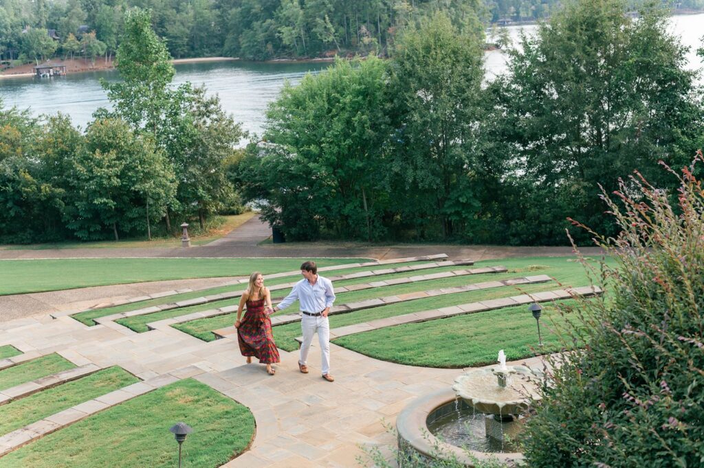 Couple's photo overlooking Lake Keowee at The Reserve