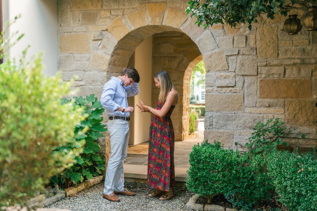 After photos of proposal at Reserve at Lake Keowee